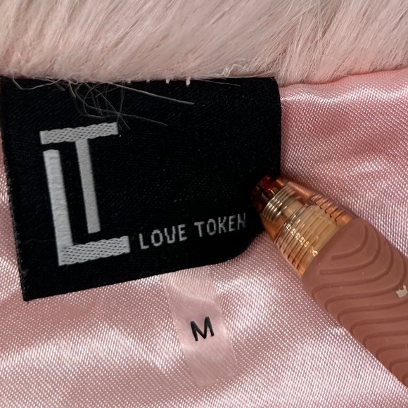 Love Token Pink and Black Faux Fur Coat - Picture 3 of 11